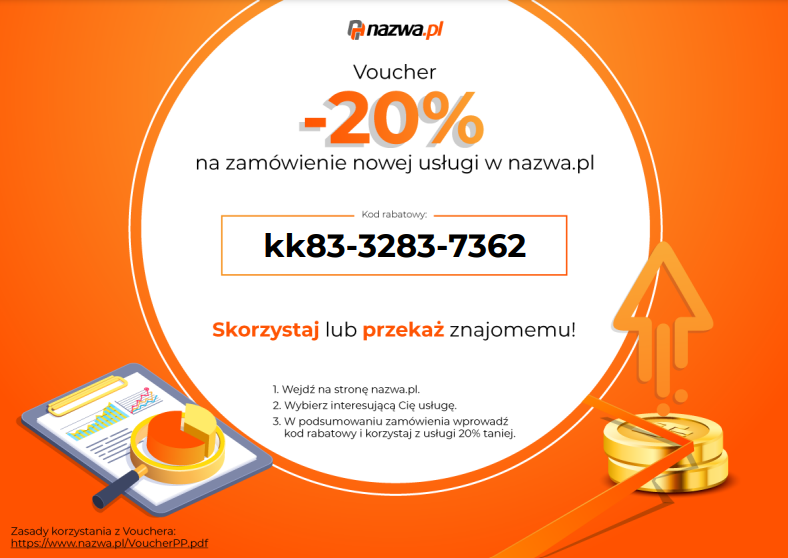 Voucher na usługi nazwa.pl, kod rabatowy nazwa.pl
